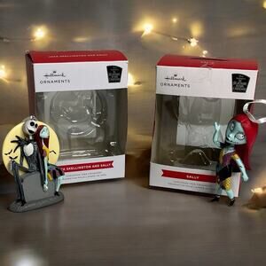 Hallmark Jack Skellington & Sally Nightmare Before Christmas Tree Ornament Lot 2